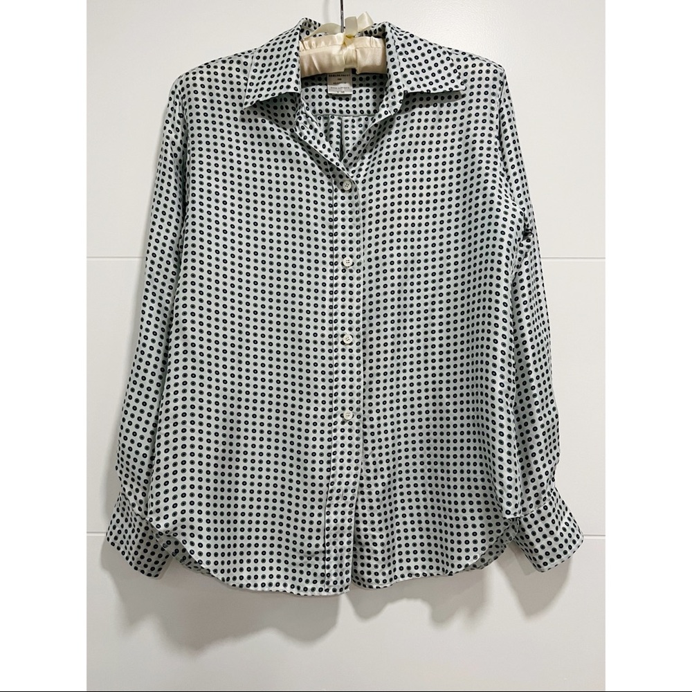 $1500 Chloe silk top shirt blouse 36 2 4 small xs chic polka dot